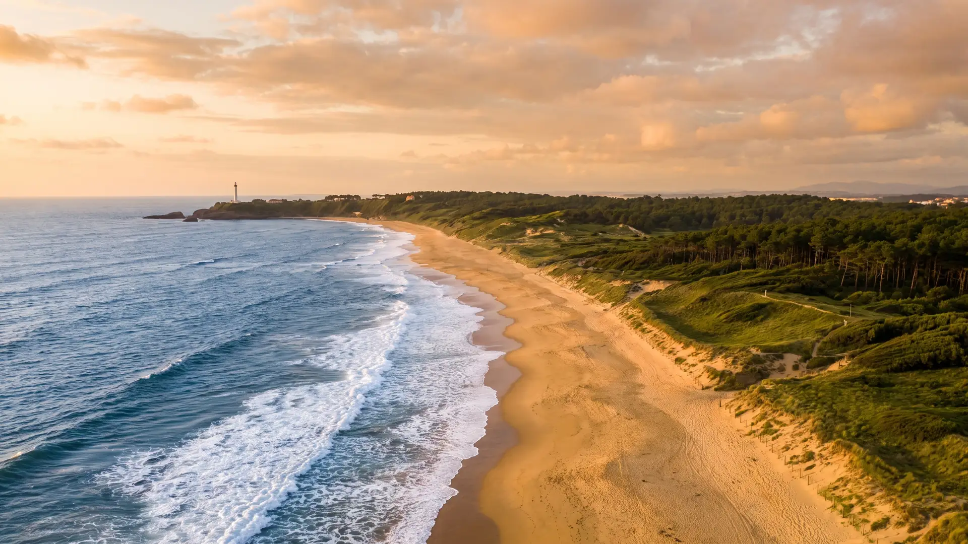 Panorama des plages et de la côte d'Anglet