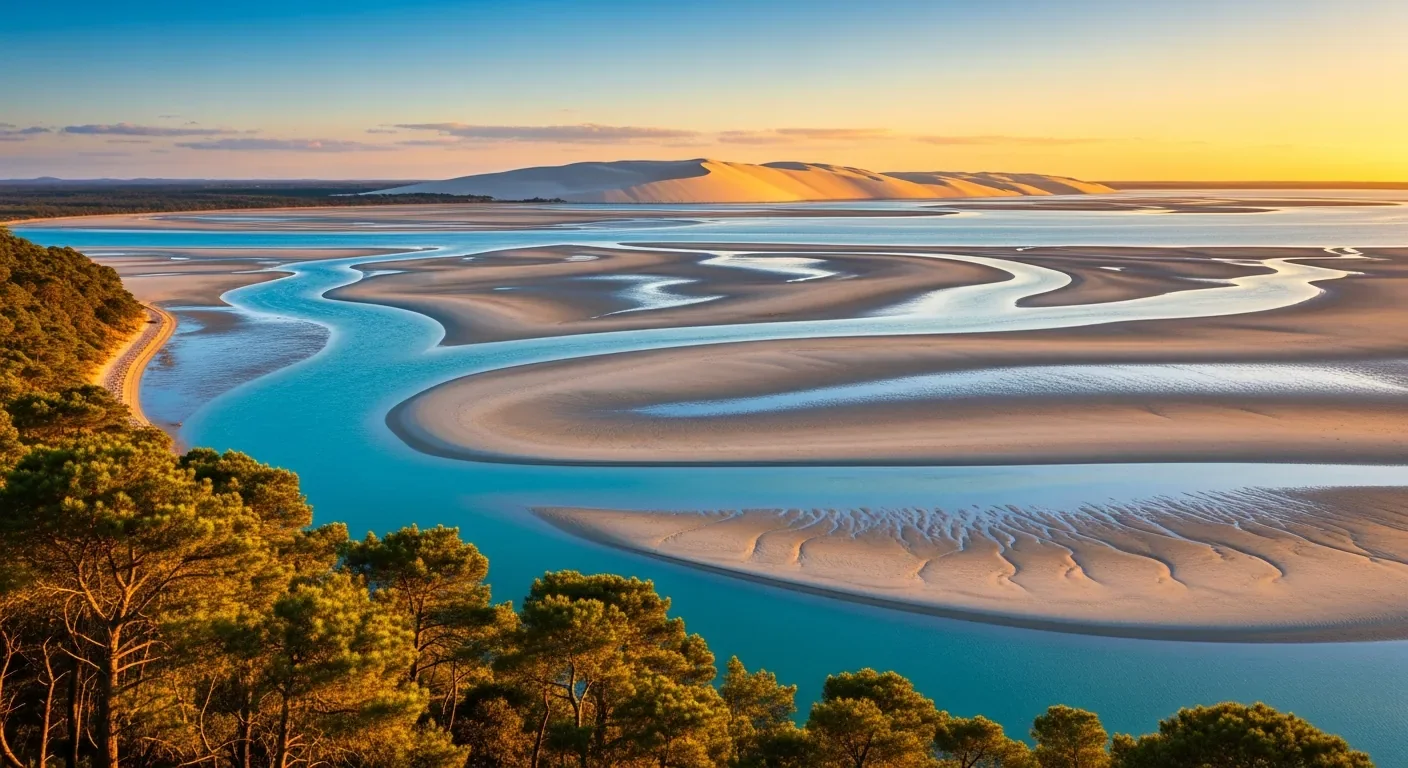 Bassin d'Arcachon vu depuis la presqu'île du Cap Ferret