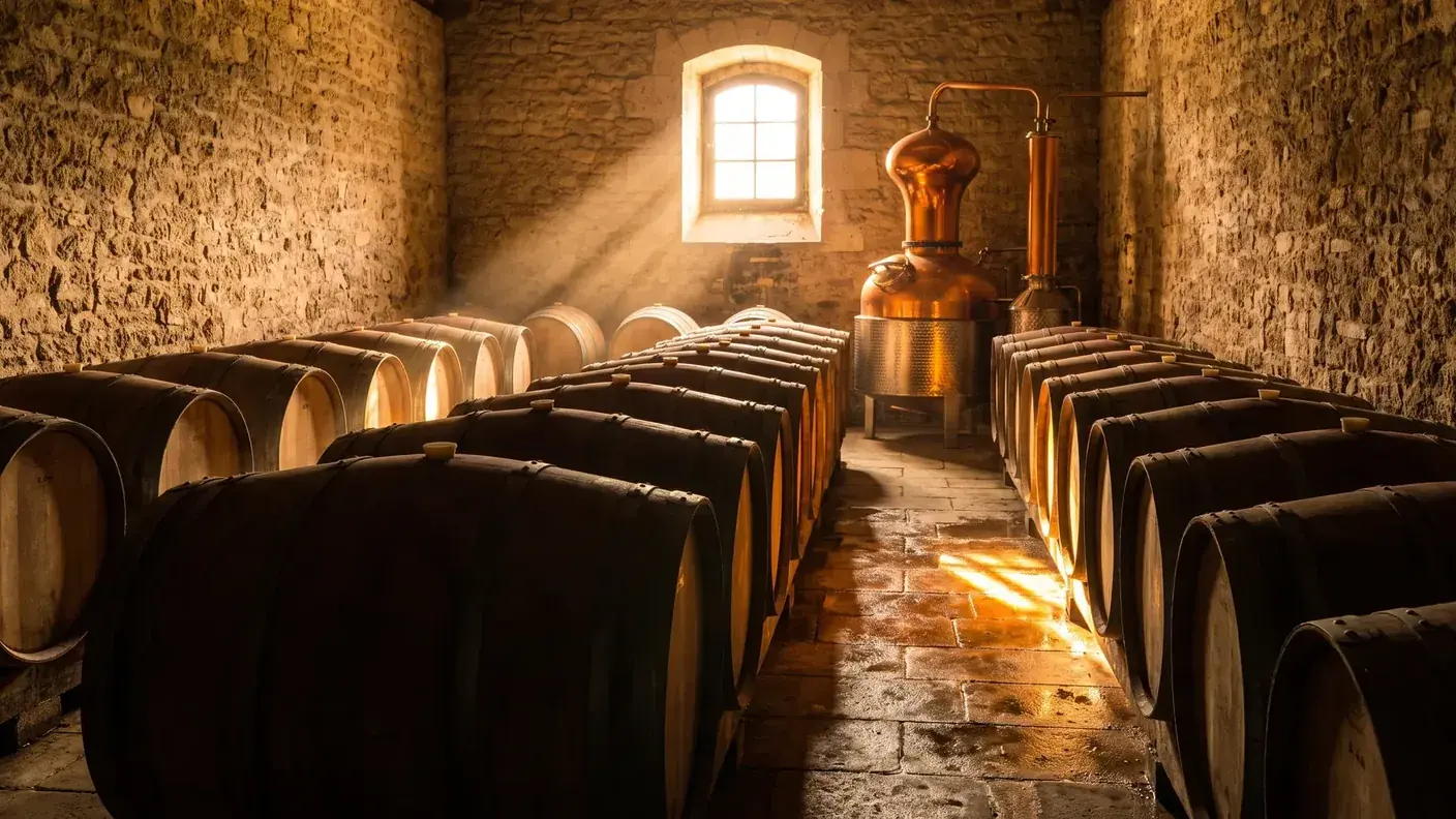 Un chai de cognac dans le pays de la Petite Champagne, étape de journée depuis Birac vers Cognac