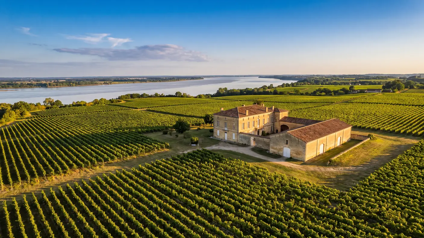 Vignes du Blaye Côtes de Bordeaux au-dessus de l'estuaire
