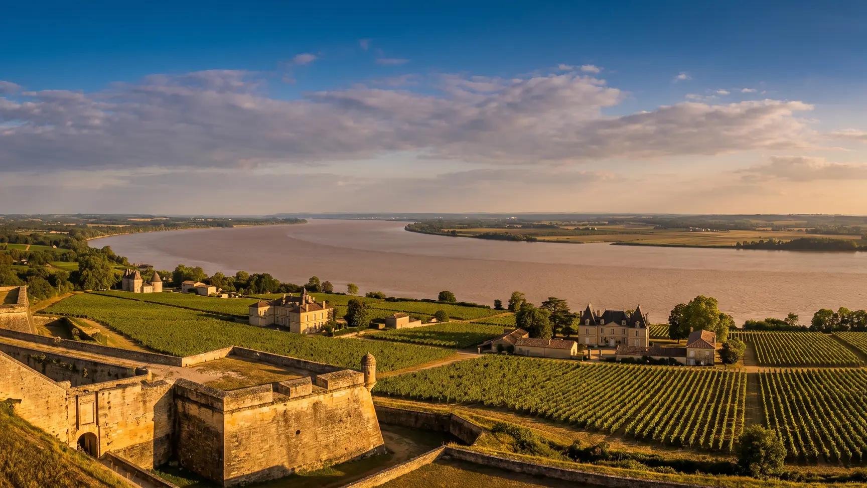 Panorama de l'estuaire depuis les remparts de Blaye