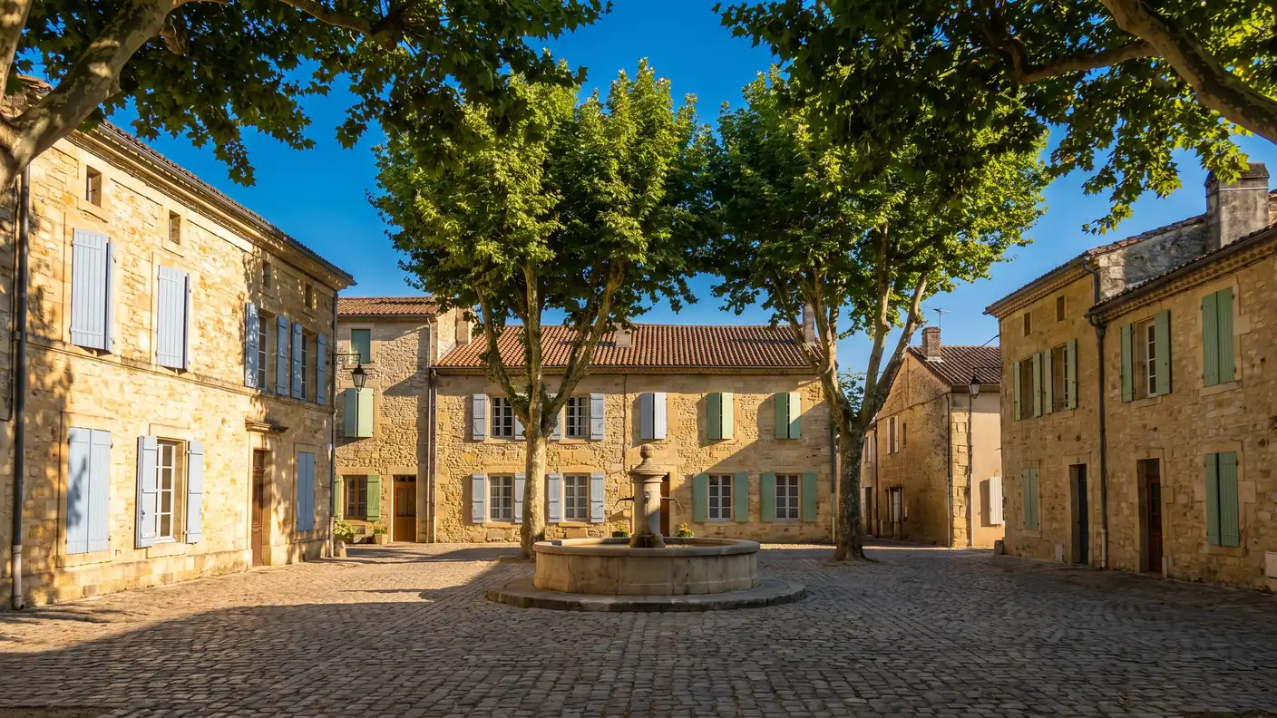 Un village charentais de la Haute-Saintonge, près de Brossac — destination du transfert privé Bordeaux → Brossac