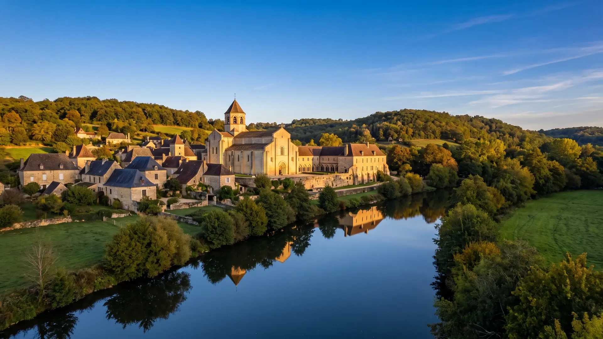 Abbaye de Cadouin près du camping du Port de Limeuil