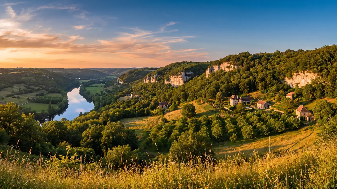 Panorama du Périgord autour du camping du Port de Limeuil