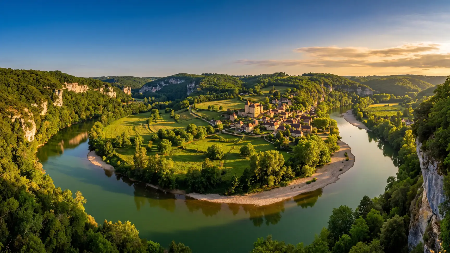 Vallée de la Dordogne près de Sarlat, accessible depuis La Palombière