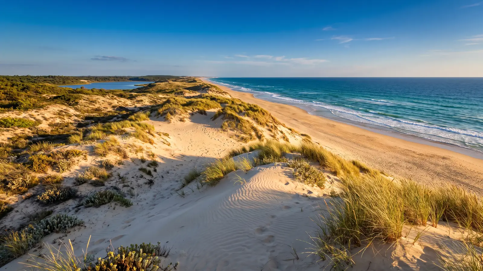Les dunes et la plage océane de la Côte d'Argent