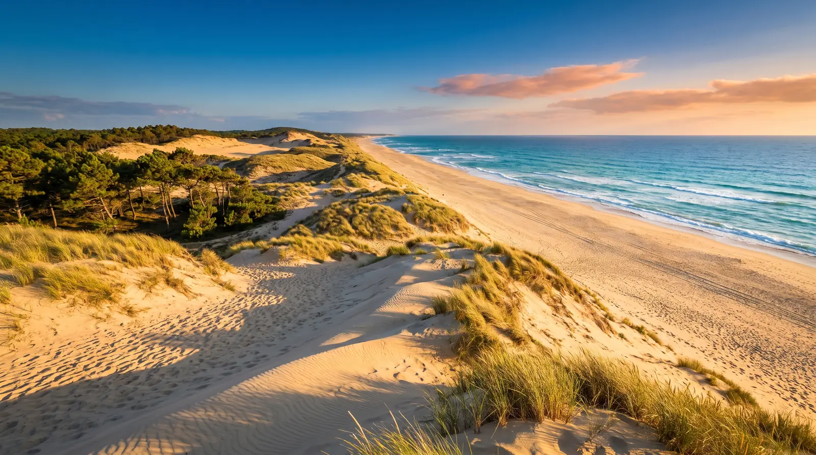 Dunes et plage de Labenne-Océan, près du camping Sylvamar