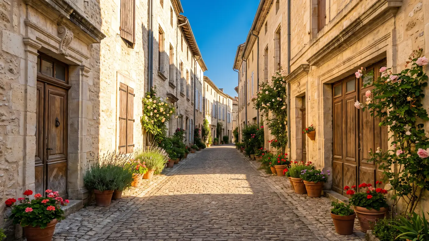 Ruelle en pierre de la vieille ville de Condom