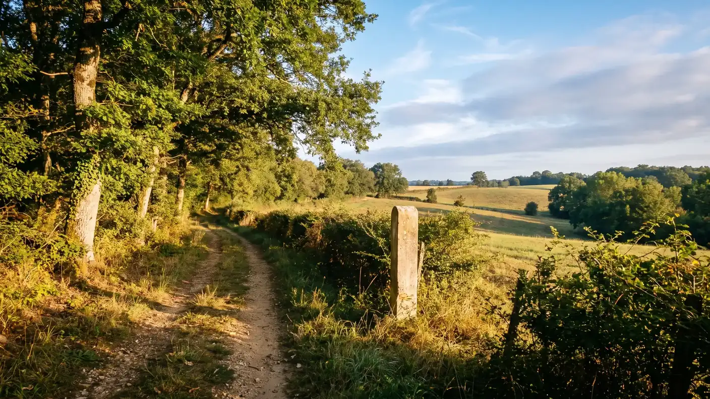 Chemin de randonnée en Dordogne sur l’axe de la voie de Vézelay