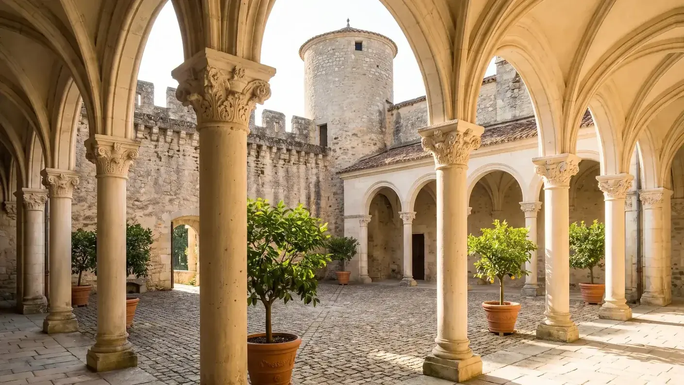Galerie Renaissance dans la cour du château de Bonneval