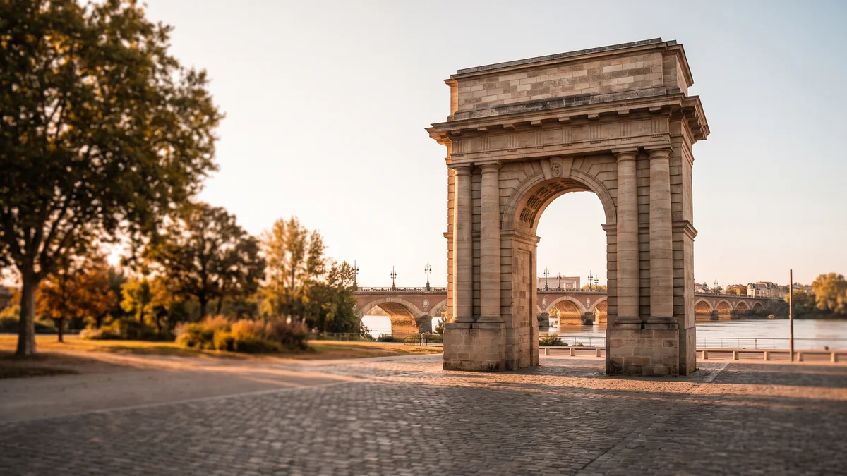 VTC avec chauffeur passant la porte de Bourgogne à Bordeaux