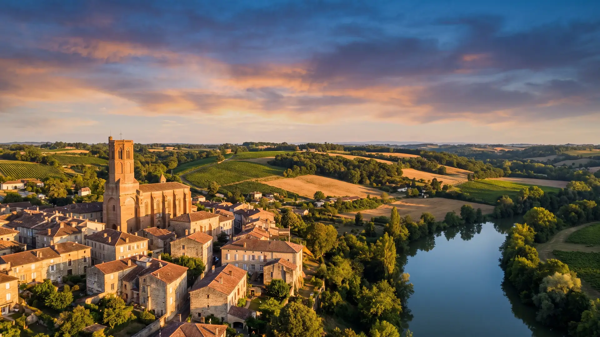 Eauze et les collines viticoles du Bas-Armagnac