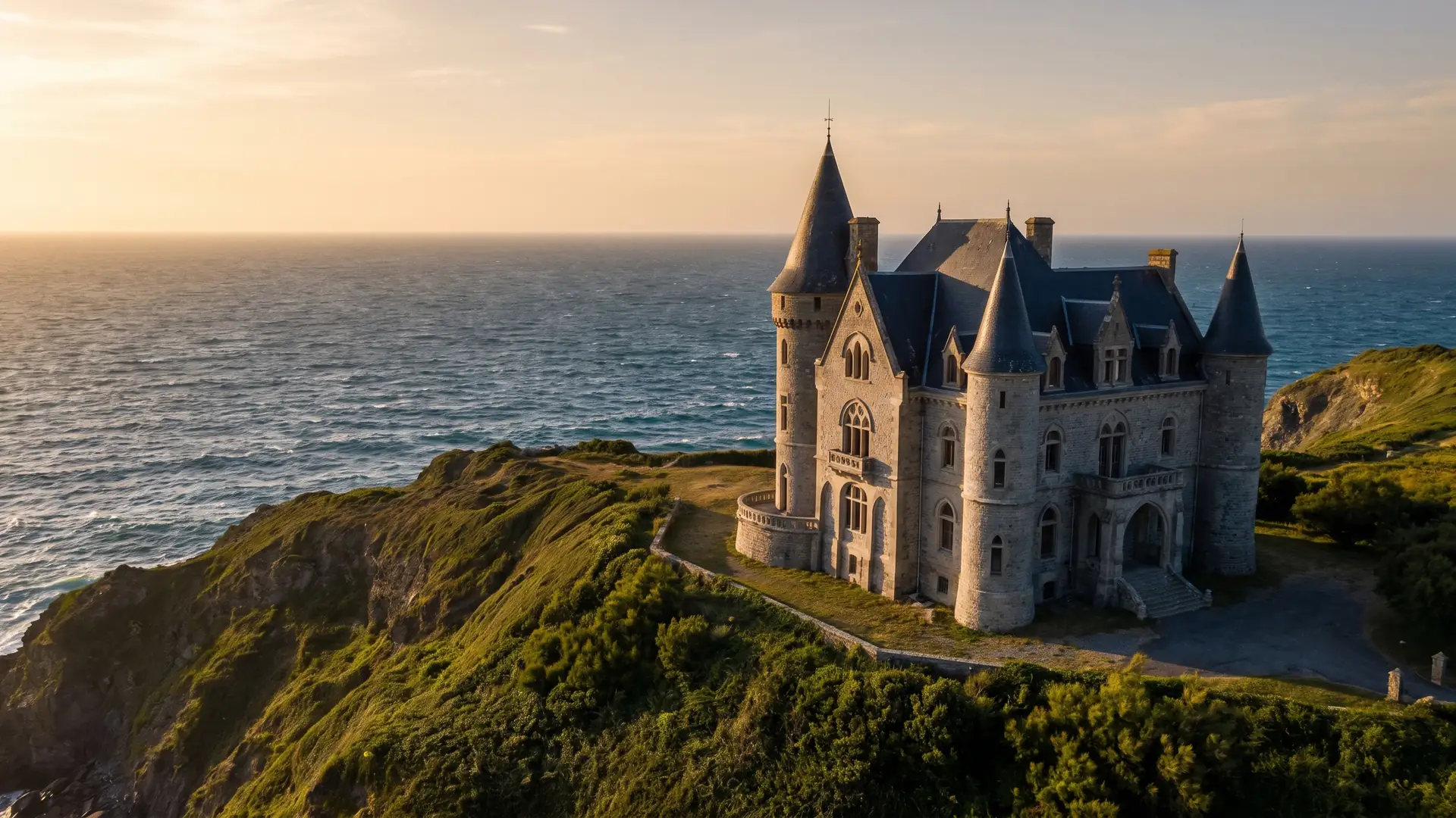 Château d'Abbadia sur la Corniche basque à Hendaye