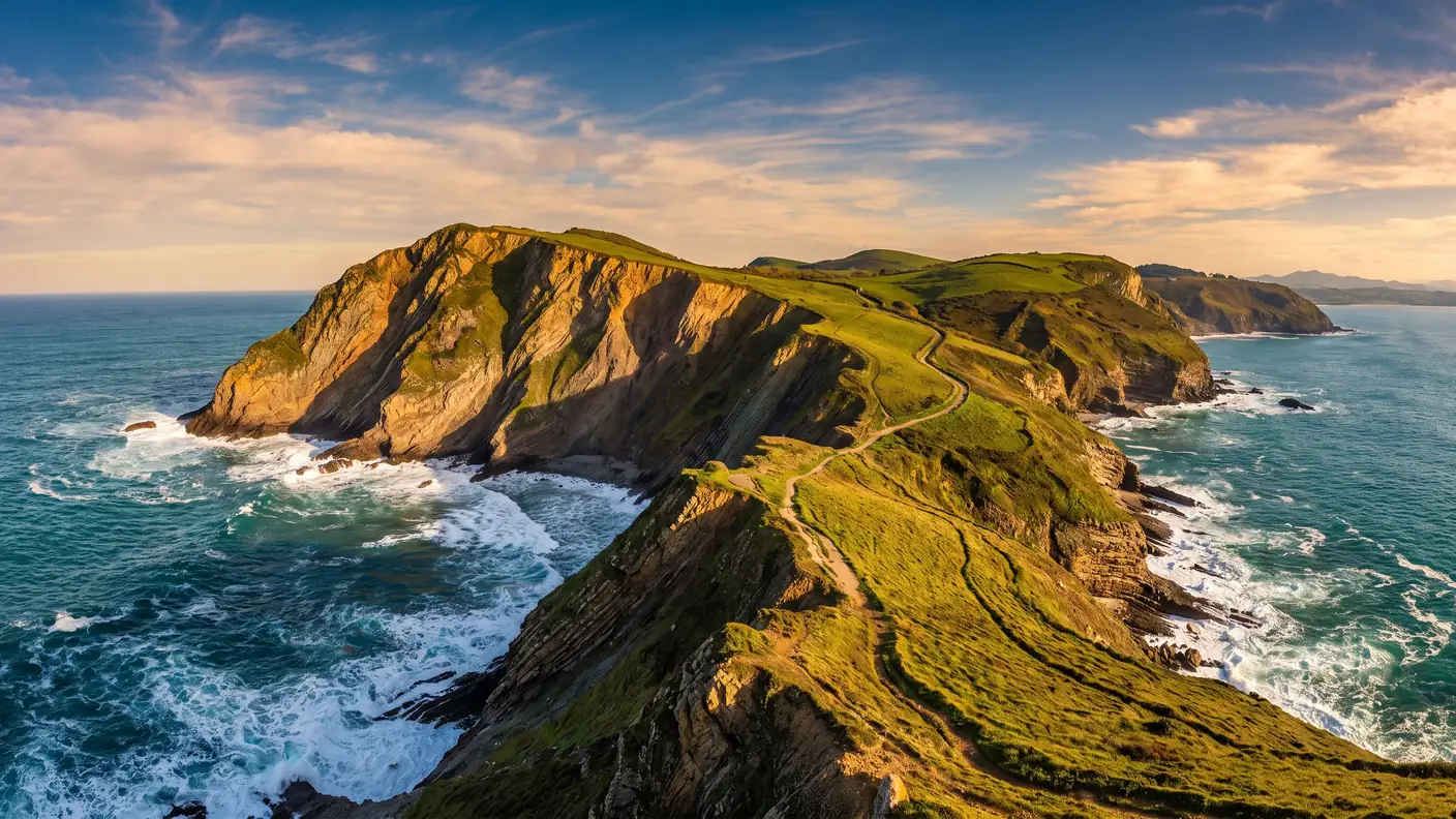 Falaises de flysch de la Corniche basque entre Hendaye et Socoa
