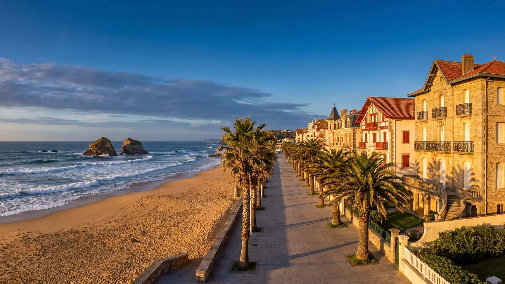 Front de mer et villas d'Hendaye-Plage