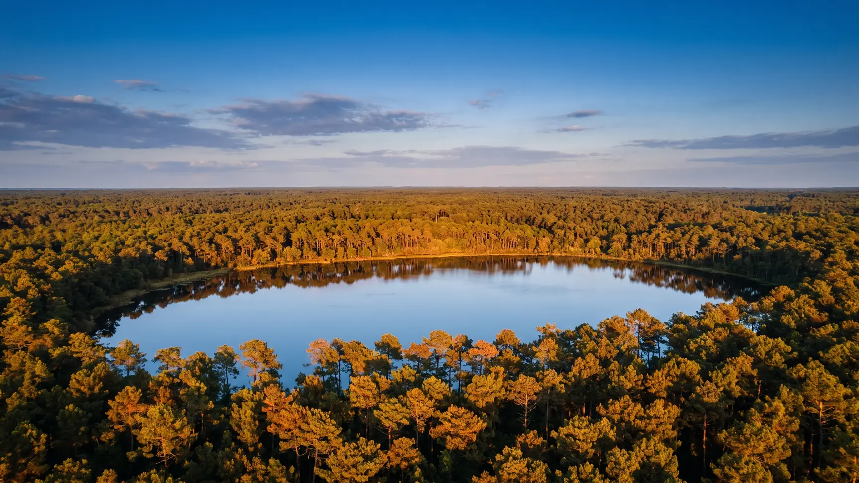VTC Bordeaux vers le Lac de Curton (Rainbow Lake) — Louchats, Landes de Gascogne