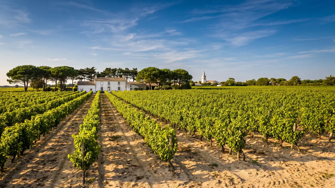 Vignes de l'île de Ré sur les sols sableux du Bois-Plage-en-Ré