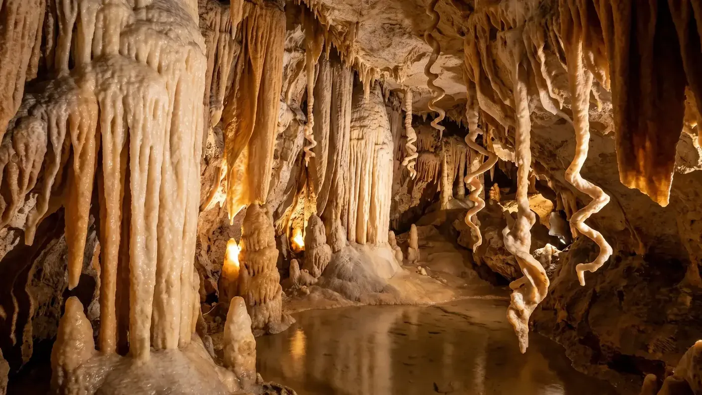 Stalactites et concrétions du Grand Roc près des Eyzies