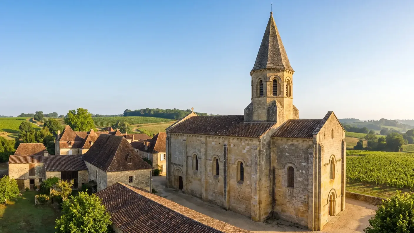 Église Saint-Pierre de Coutures et son clocher hexagonal