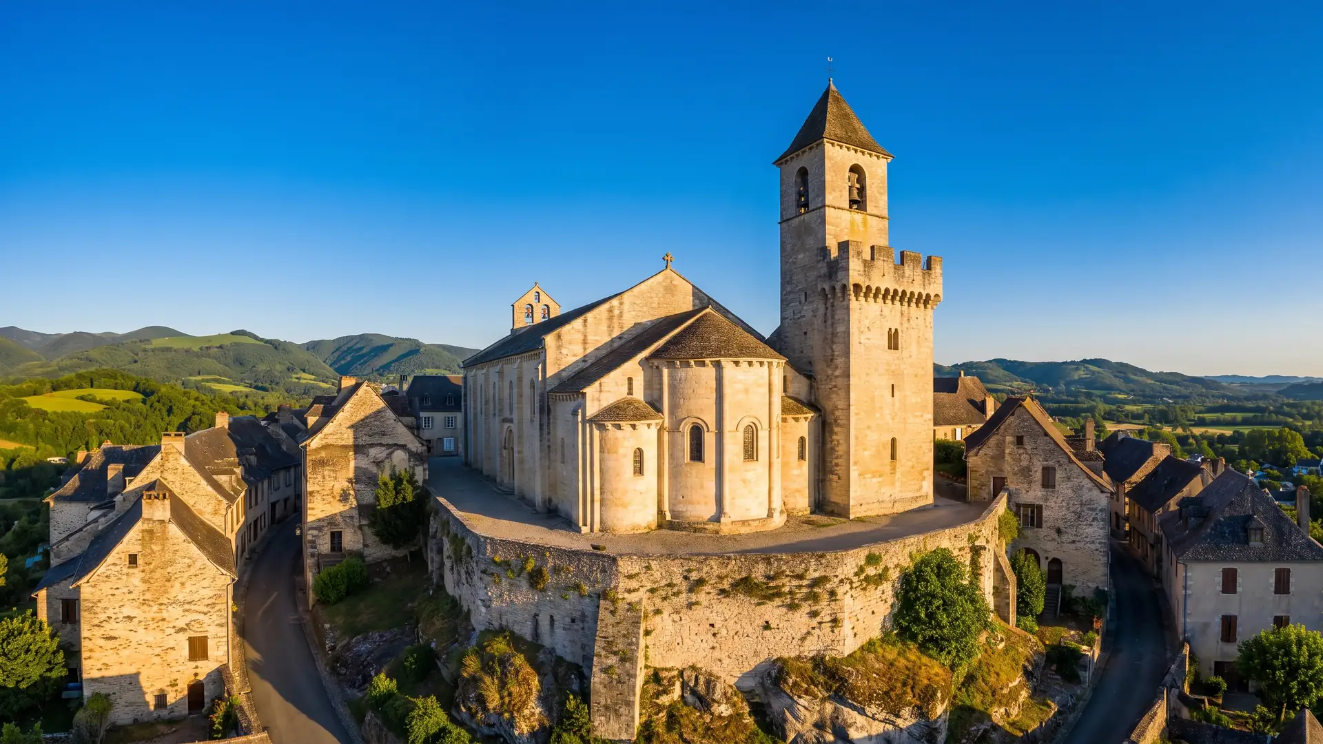 Église Sainte-Croix dans la ville haute d'Oloron-Sainte-Marie