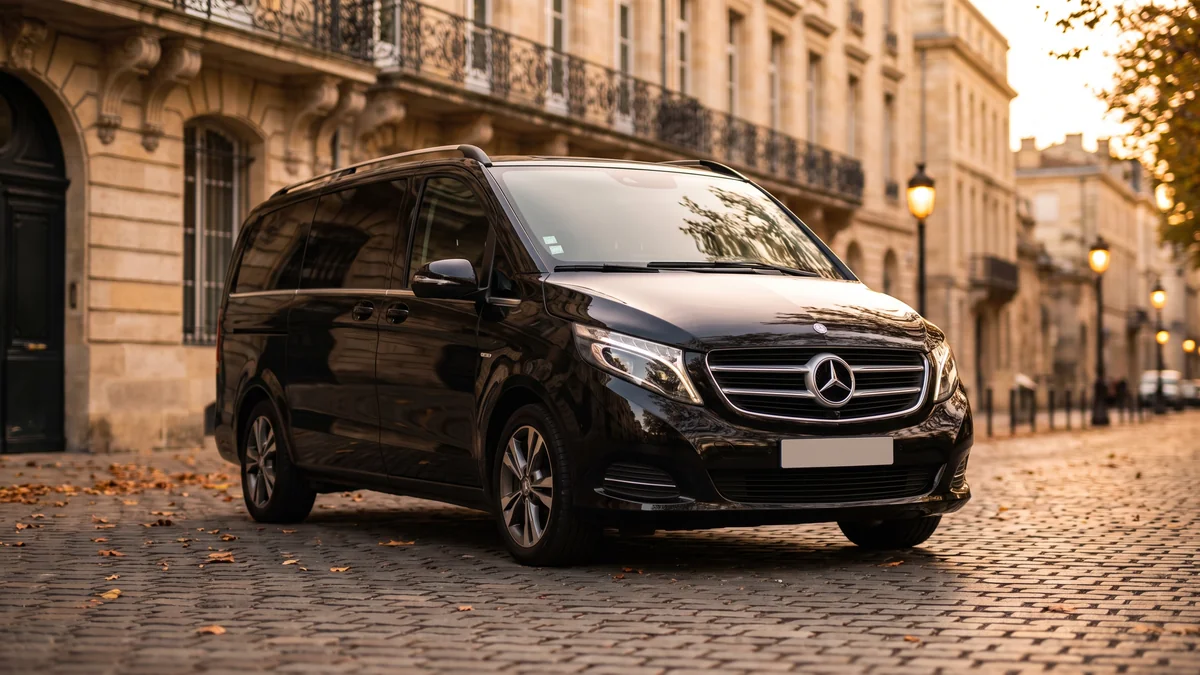 Van VTC conforme à la réglementation pour le transport de groupe à Bordeaux