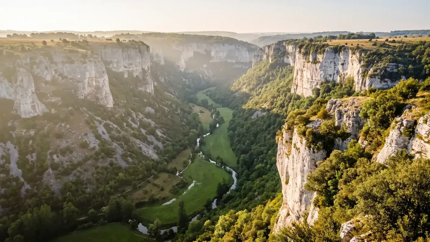 Canyon de l'Alzou et causse du Quercy au pied de Rocamadour