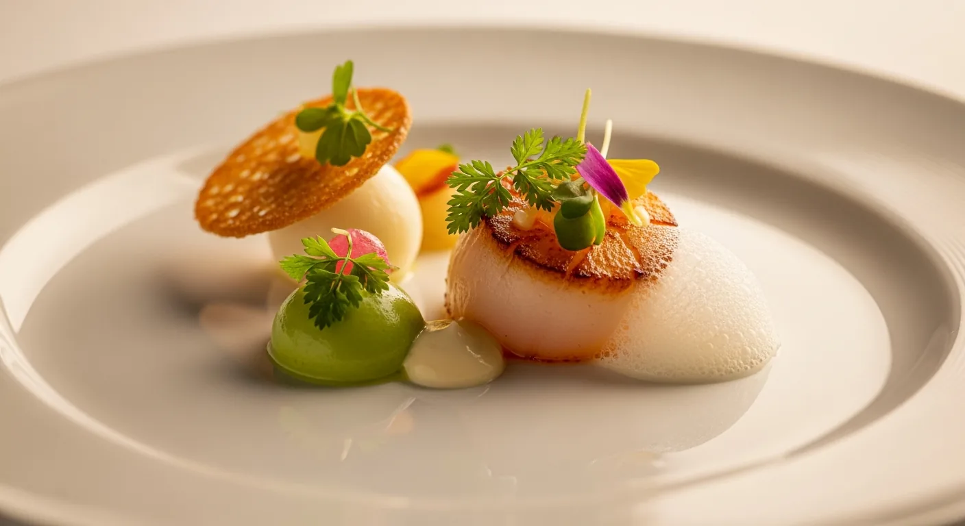 A culinary showcase of a 3-Michelin-star tasting menu at San Sebastián, featuring modern Basque cuisine