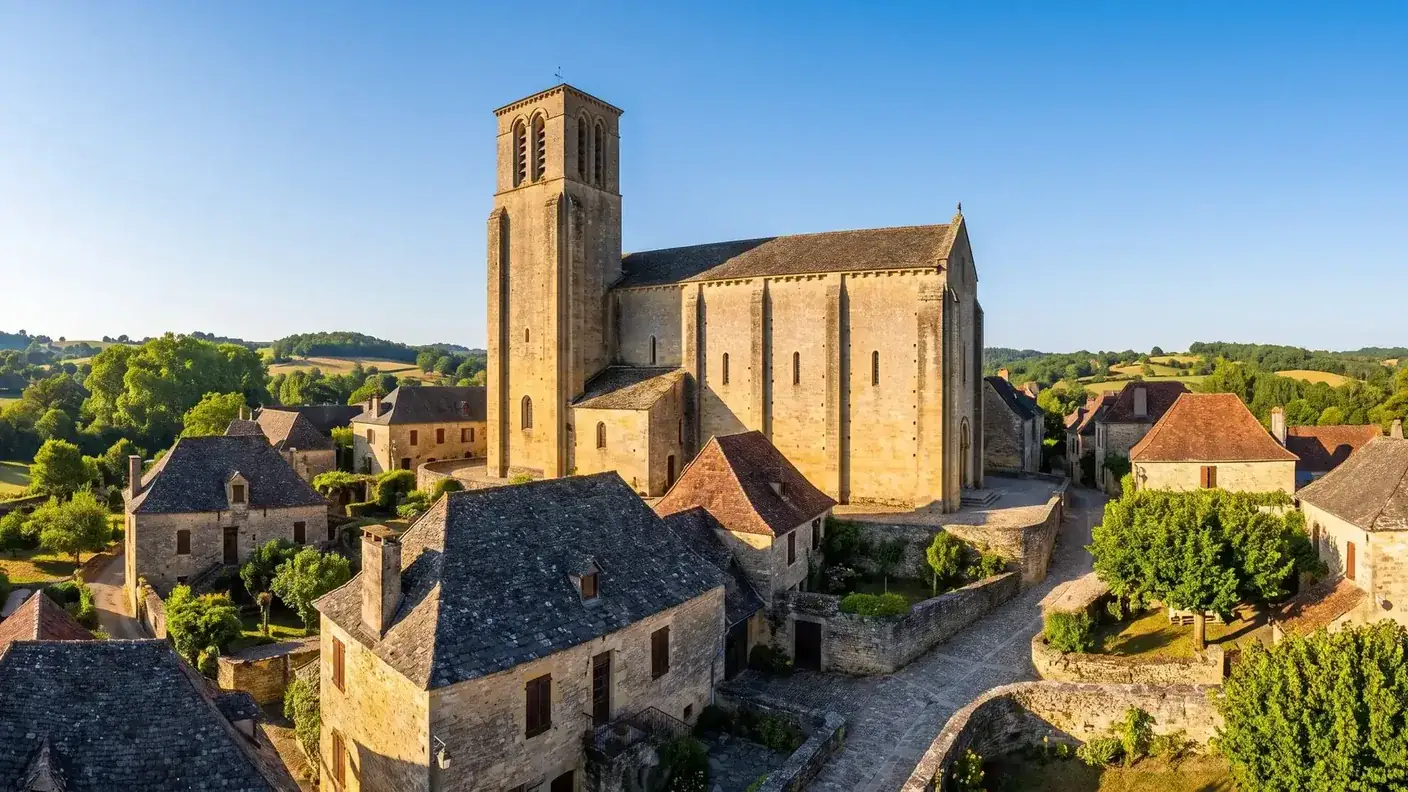 Église fortifiée Saint-Nicolas de Trémolat et son clocher-donjon
